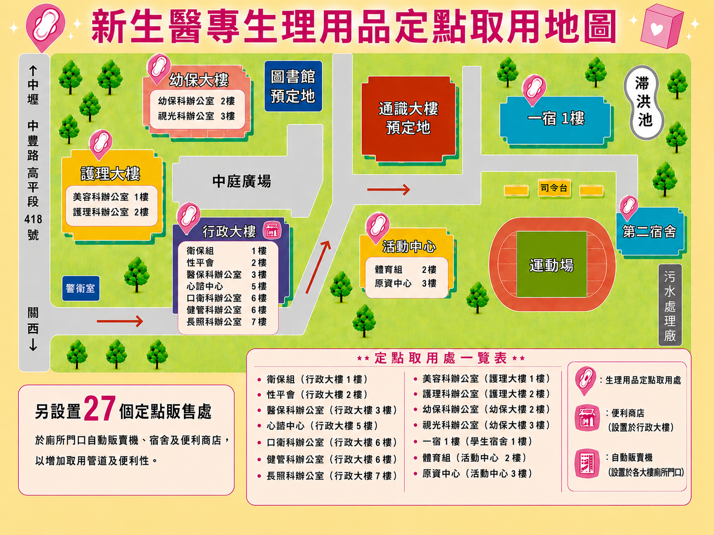 生理用品定點取用地圖